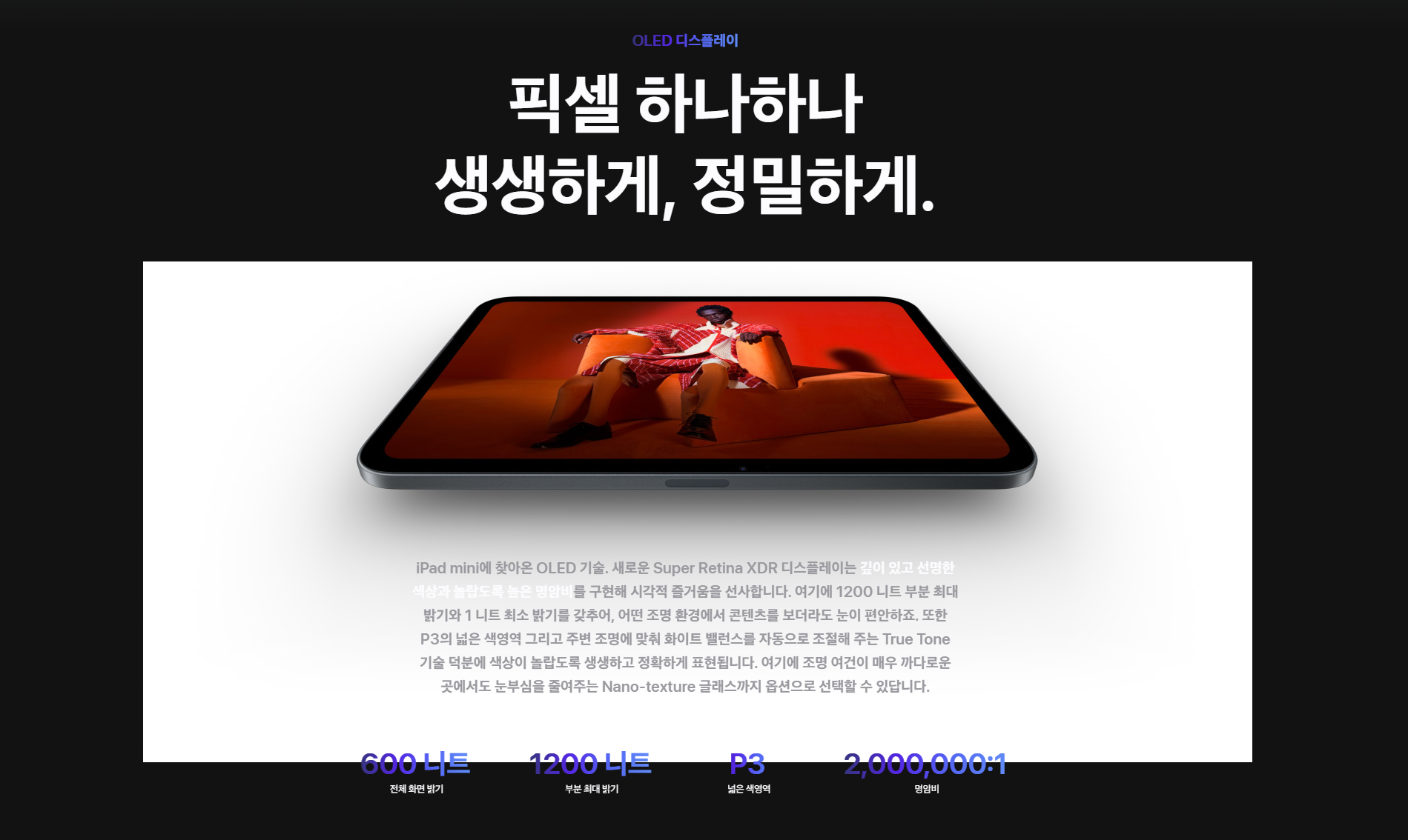 아이패드 미니 8세대 용량별 가격 및 스펙 · 4번째 이미지