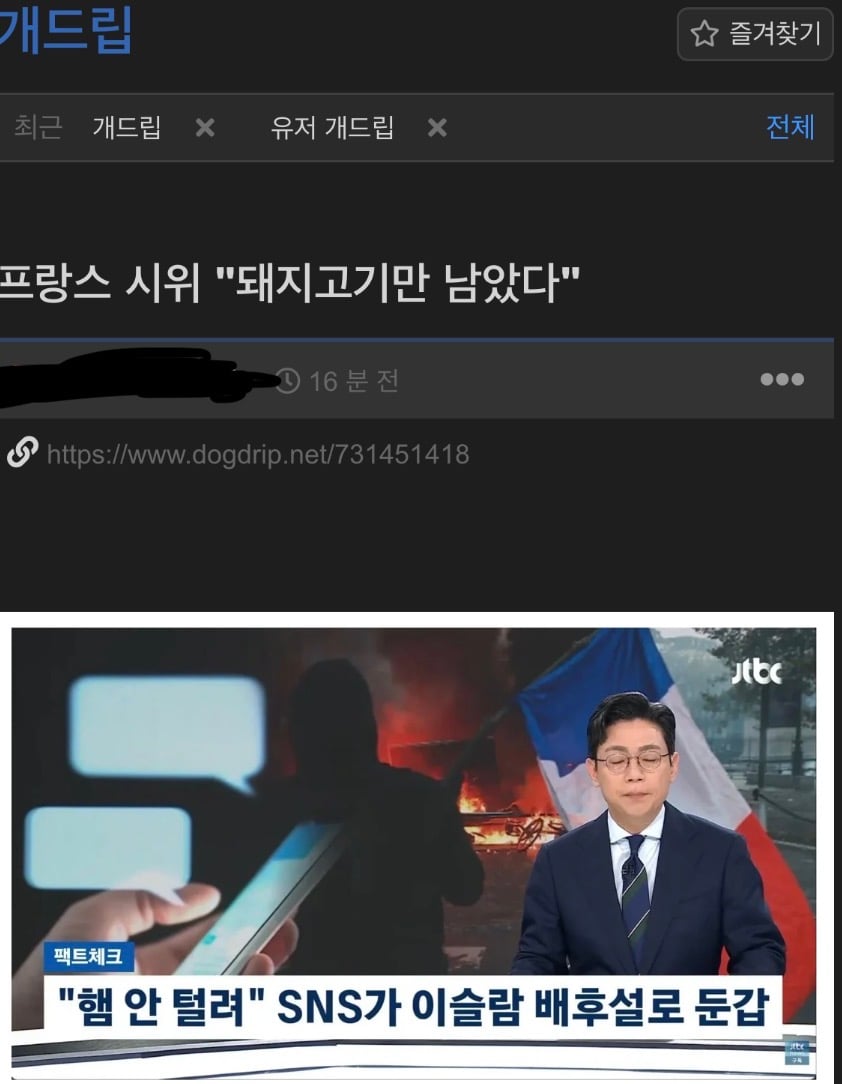 간 "돼지고기만 남은 프랑스 시위"는 사실일까?