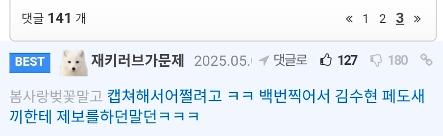 김수현 고영욱에 비교해 까던 한 펨코인 근황 · 2번째 이미지