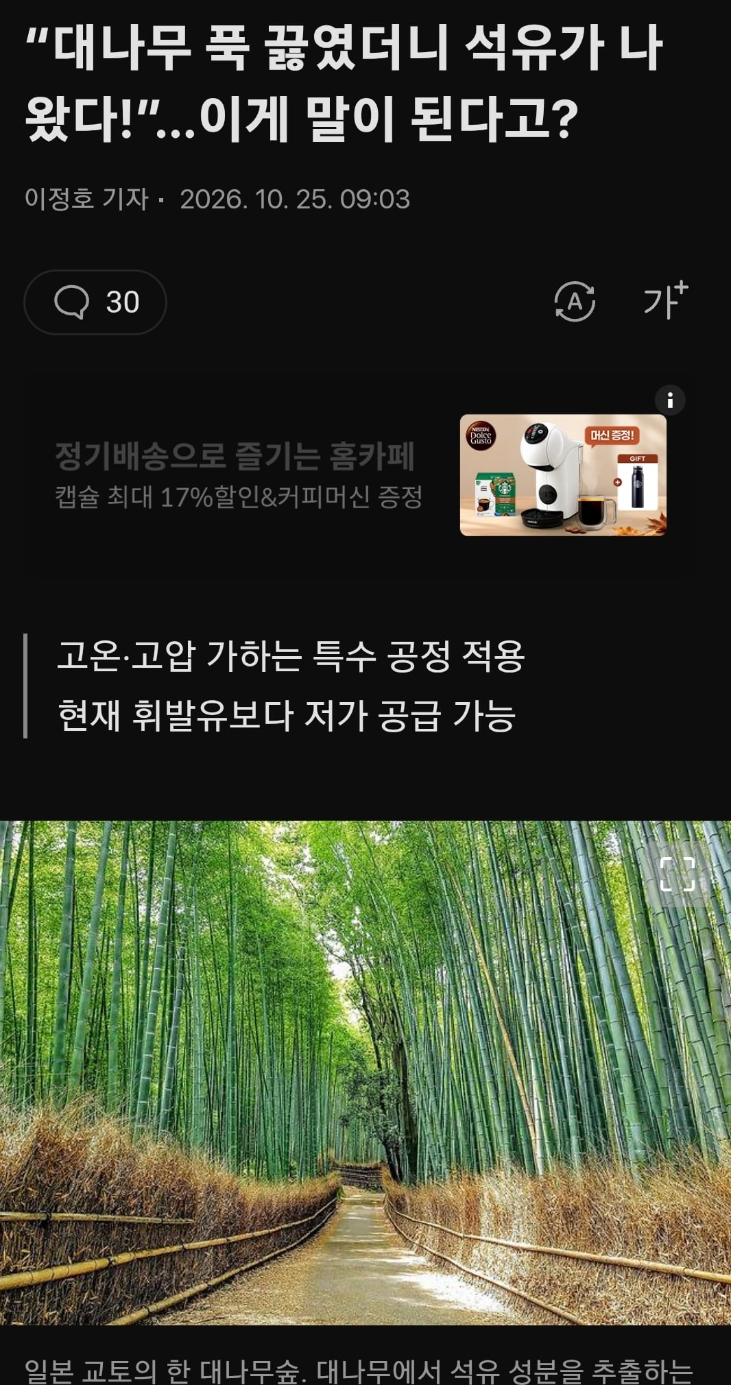 대나무가 석유가 된다고?