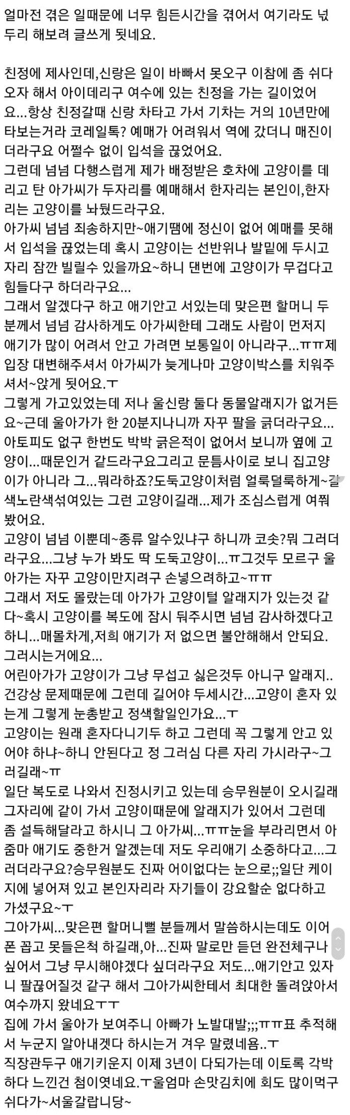 간 KTX 입석 빌런 만화 원글...jpg · 2번째 이미지