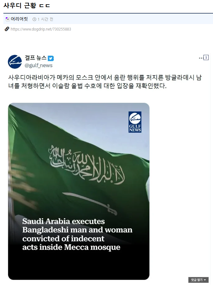 간 '모스크에서 키스,포옹했다고 참수시킴 ㄷㄷ'은 사실일까? · 1번째 이미지