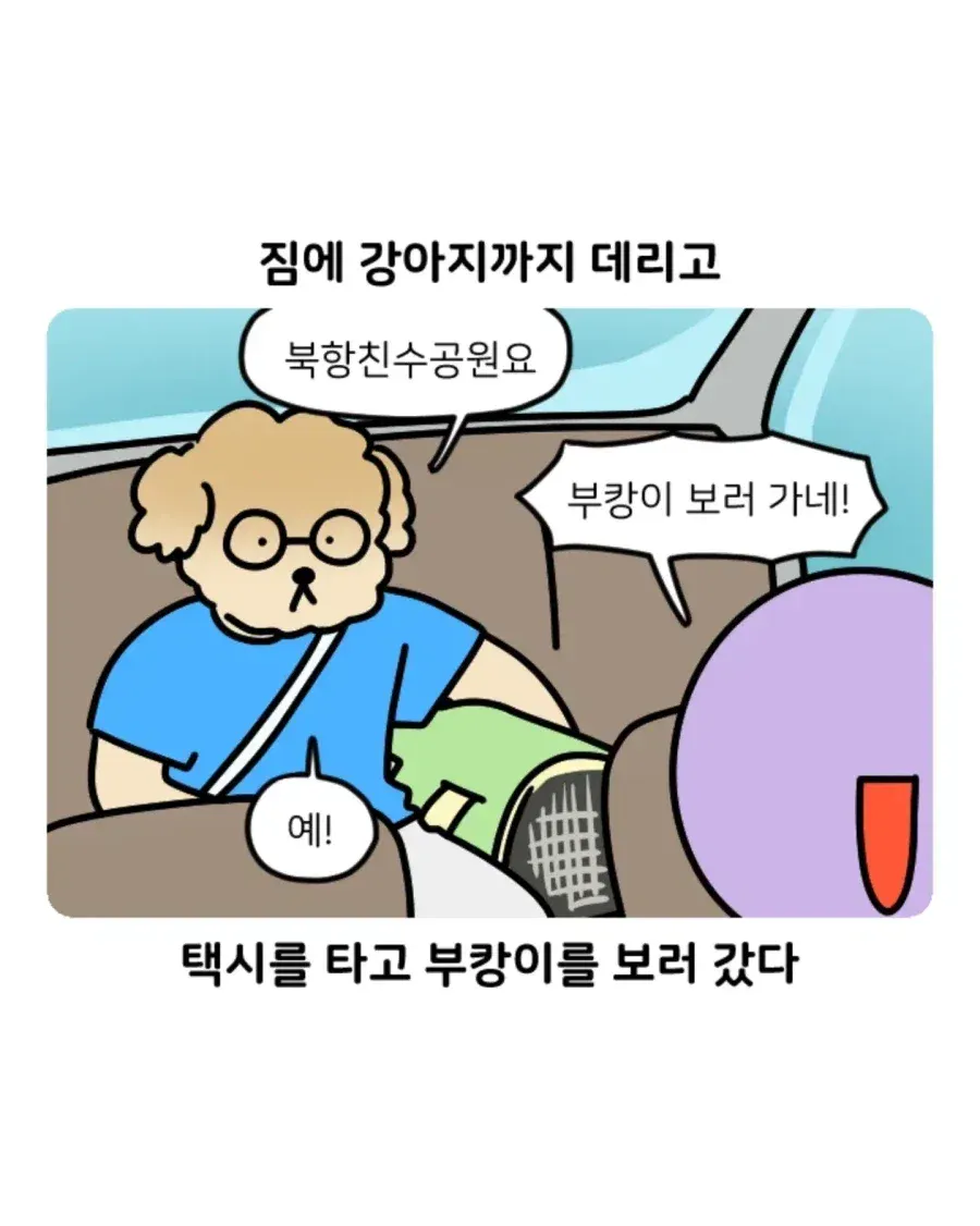 부캉이 보러갔다가 부산 택시 경험한 만화.Manhwa