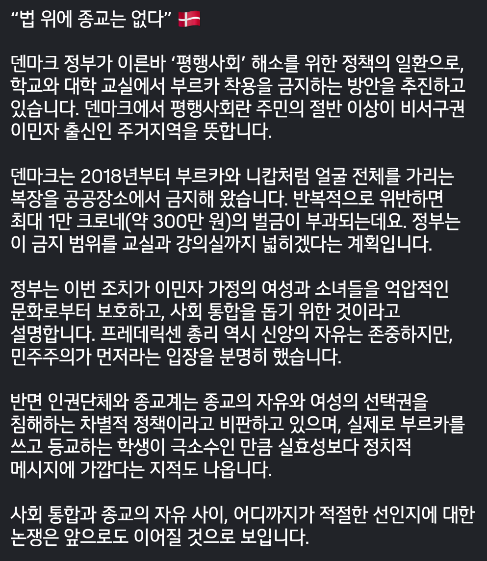 덴마크 "법 위에 종교 없다" 학교도 부르카 금지 · 2번째 이미지