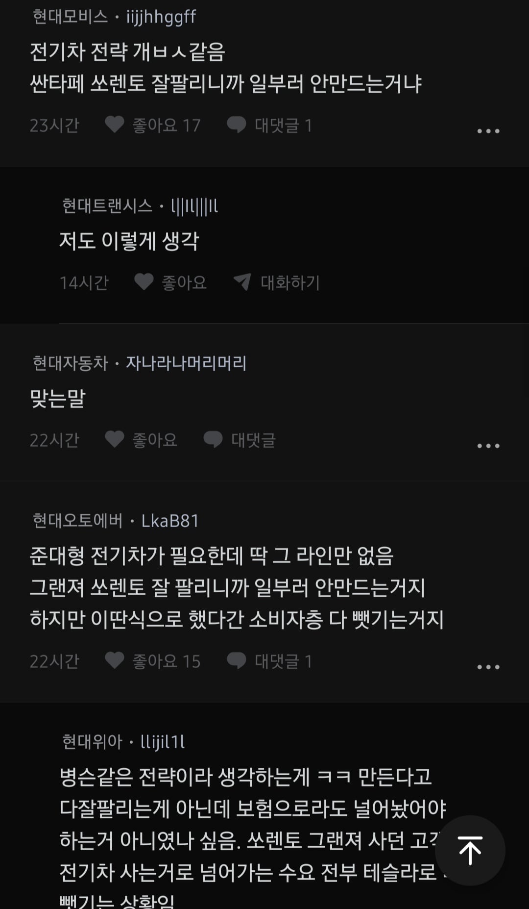 현기 직원들도 전기차 좆됐다고 느끼는중임.blind · 3번째 이미지