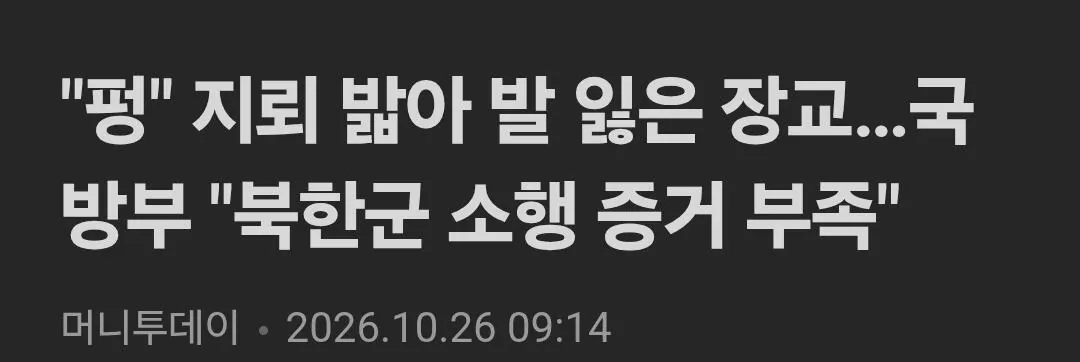 지뢰 밟아 발 잃은 장교…국방부 "북한군 소행 증거 부족"