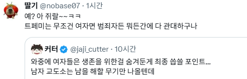 오늘자 페미 본진에서도 아 이건좀 박은 레전드 트페미 · 5번째 이미지