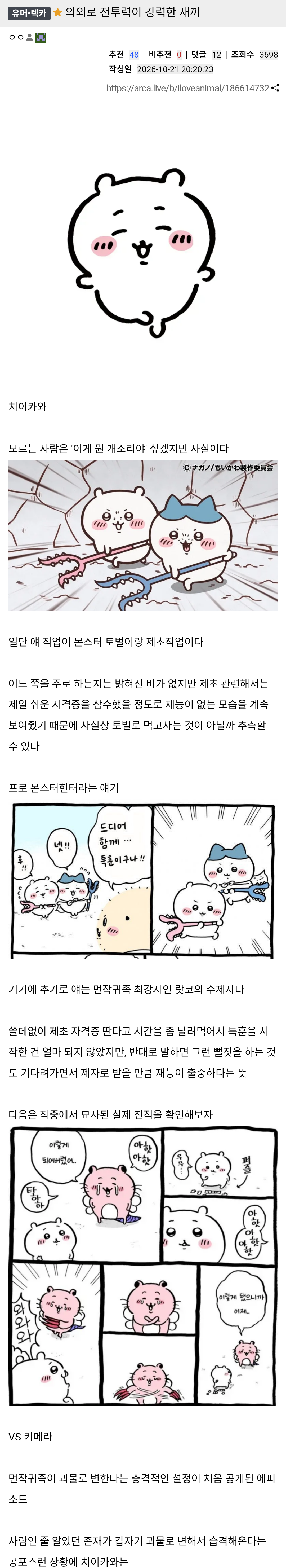 의외로 전투력이 강력한 새끼
