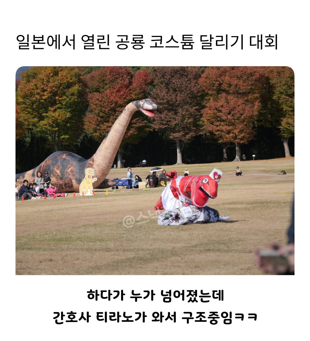 일본 공룡 코스튬 달리기 대회.jpg · 1번째 이미지