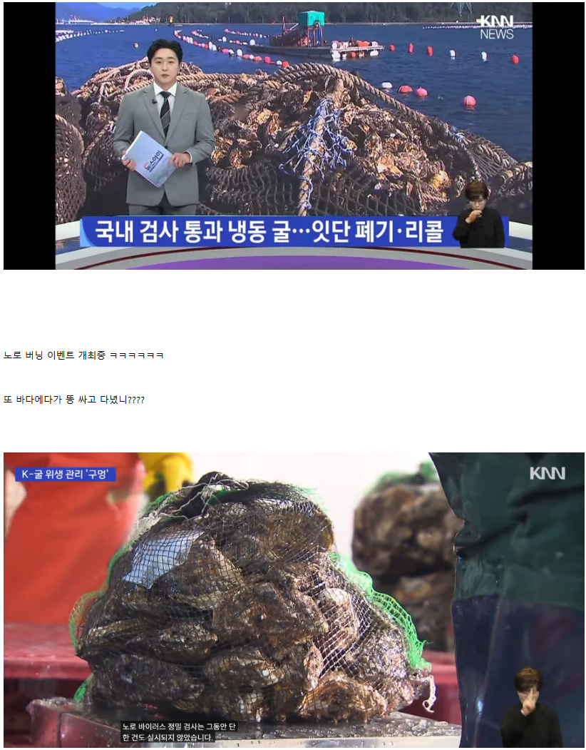 ㅈㄴ 심각하다는 "굴" 근황 ㅋㅋㅋㅋㅋㅋㅋ