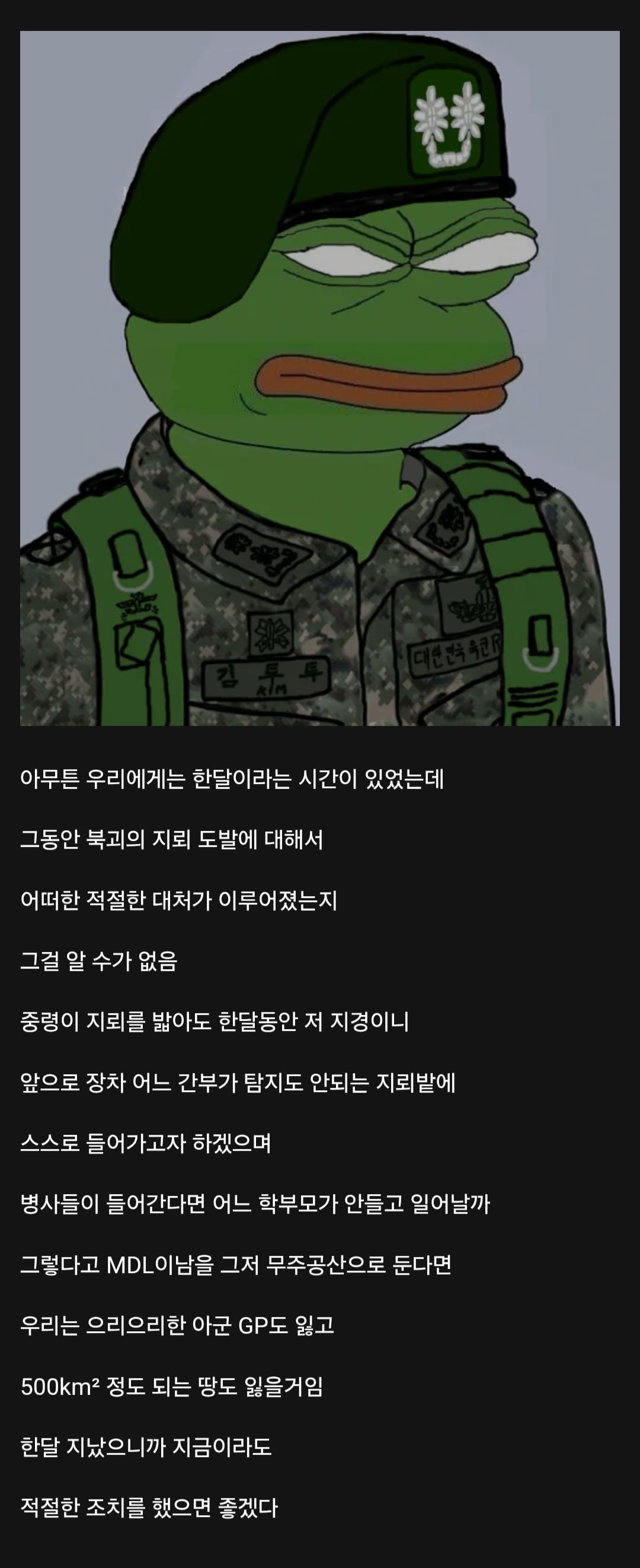 25사단 DMZ 지뢰 폭발 사건 한달 경과 타임라인 · 6번째 이미지