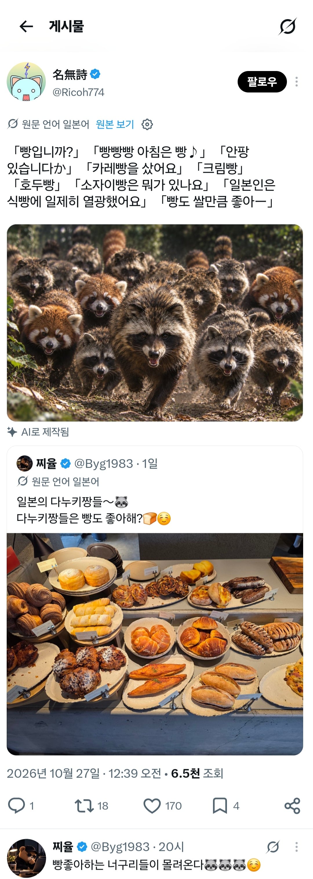 트위터에 너구리들이 많이 보이는 이유 · 4번째 이미지