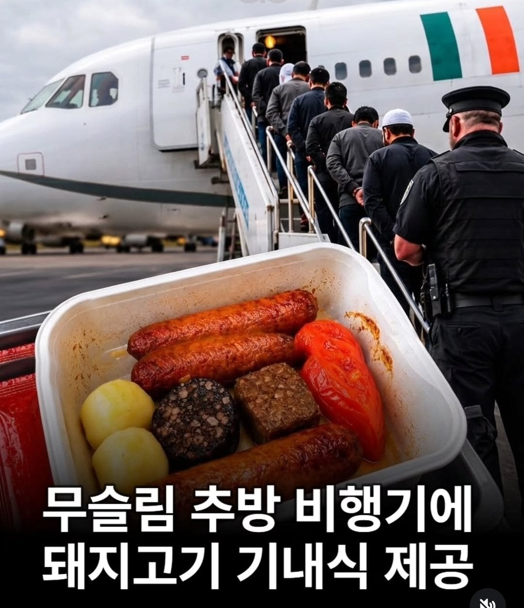 무슬림 추방 비행기 특별 기내식 · 1번째 이미지