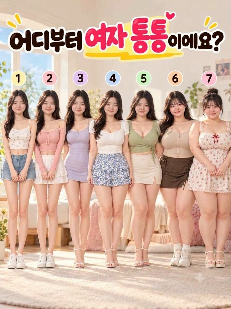 어디부터 여자 통통이에요??