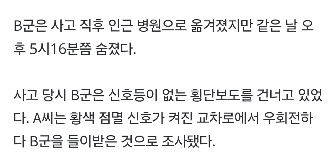 어린이보호구역서...70대 몰던 차에 초2 치여 숨졌다 · 2번째 이미지