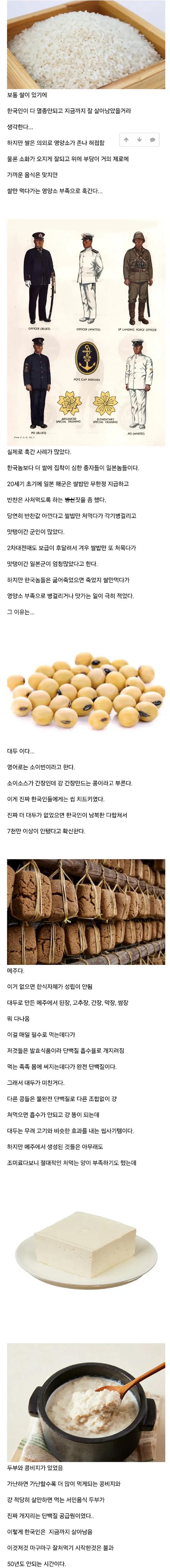 한국인들의 단백질 섭취를 책임진 식량