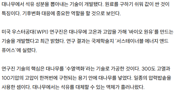 “대나무 푹 끓였더니 석유가 나왔다!”…이게 말이 된다고? · 2번째 이미지