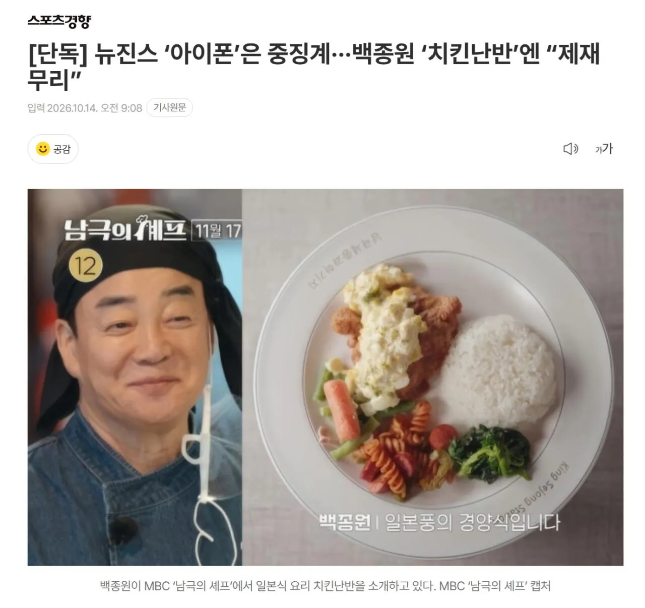 [단독] 뉴진스 ‘아이폰’은 중징계···백종원 ‘치킨난반’엔 “제재 무리”