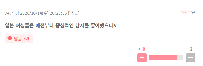 일본여성들 사이에서의 근육테토남 인식 · 5번째 이미지