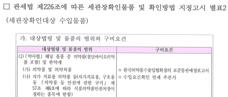 식약처, 관세청의 현행 마운자로 통관 차단의 문제점 · 1번째 이미지